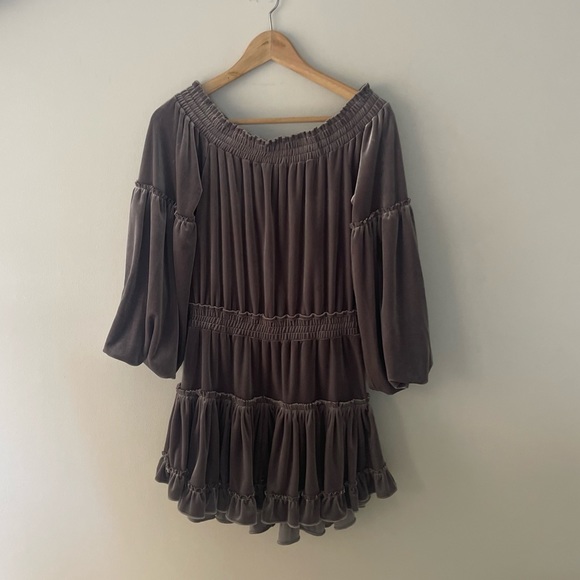 MISA Los Angeles Talin Metallic Velvet Dress - Picture 2 of 14